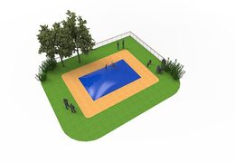 Comprar hinchable airmountain azul para niños. Ordene ahora en línea airmountains hinchables en JB Hinchables España