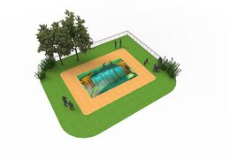Comprar tema de montaña en el bosque para niños. Ordene ahora en línea airmountains hinchables en JB Hinchables España