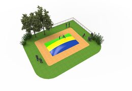 Comprar airmountain verde-amarillo-azul para niños. Ordene ahora en línea airmountains hinchables en JB Hinchables España
