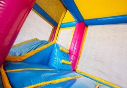 Opblaasbaar Multi Splash Bounce Unicorn springkussen met waterbadje kopen in thema unicorn eenhoorn regenboog rainbow voor kinderen bij JB Inflatables