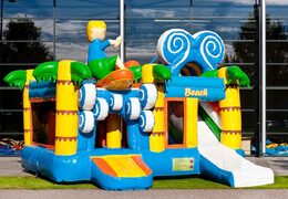 Comprar castillo hinchable multijugador con tobogán temático de playa inflable mediano para niños. Ordene castillos hinchables en línea en JB Hinchables España