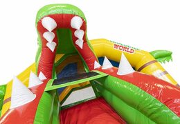 Gorila inflable con forma de cocodrilo con tobogán a la venta para niños