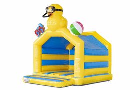 Gorila inflable con tema de pato azul amarillo a la venta para niños