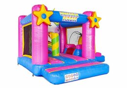 comprar pequeño cojín de aire inflable con tobogán en tema de unicornio