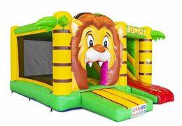 Solicite colchón de aire inflable con tobogán en tema de la jungla para niños