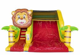 Compre el cojín de aire inflable del tobogán del tema de la selva para los niños