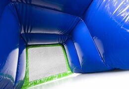 Pared de futbol hinchable para comprar tejo para niños en verde con azul