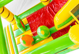 Ordene tobogán inflable con sección de castillo hinchable en tema de dinosaurio para niños