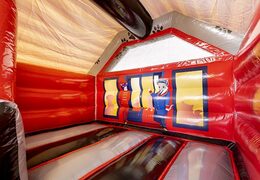 Pedir colchón de aire de castillo hinchable con tobogán en tema de hotel de animales para niños