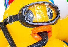 comprar cojín de aire hinchable en el tema del mundo de los patos con tobogán para niños