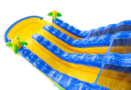 Pide tobogán acuático hinchable Waterslide D22 Hawaii con tema tropical con palmeras