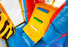 Haz tu pedido ahora Castillo hinchable hinchable con tobogán y techo con temática de safari amazónico para niños