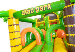 Pista americana inflable de Dinosaurio de 13 metros de largo para niños. Ordene pistas americanas inflables ahora en línea en JB Hinchables España