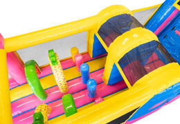 Pista americana inflable de Flamingo de 13 metros de largo para niños. Ordene pistas americanas inflables ahora en línea en JB Hinchables España