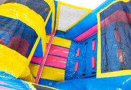 Ordene 13 metros Pista americana inflable en tema Flamingo para niños. Compre pistas americanas inflables ahora en línea en JB Hinchables España