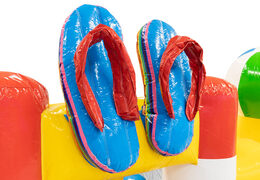 Solicite un tobogán inflable 4 en 1 con el tema del patito de goma para sus hijos. Compra ahora online toboganes hinchables en JB Hinchables España