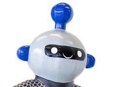 Juego interactivo con temática de robots.