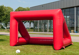Ordene portería de fútbol roja hinchable del tamaño de una portería de fútbol sala para grandes y pequeños. Compre porterías de fútbol inflables ahora en línea en JB Inflatables Nederland