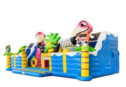 Pedir en línea un tobogán inflable lateral azul