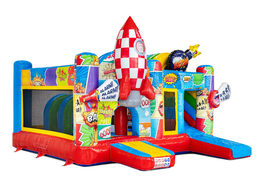 Rojo azul amarillo cohete bomba tema cómic multiplay