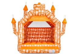 Castillo hinchable estándar Orange Brick con tema en venta en JB en Meppel