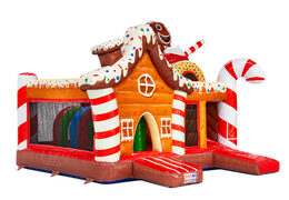 Lateral del castillo hinchable Multiplay con tema de Gingerhead pan de jengibre