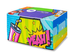 Caja para almacenar softplay en tema de cómic a la venta en JB
