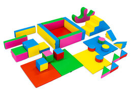 Set XXL de Softplay con temática estándar y bloques coloridos para jugar