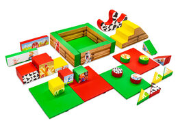 Set XXL de Softplay con temática de granja y bloques coloridos para jugar