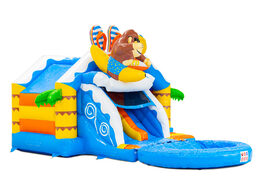 Compra el castillo hinchable Slide Combo Double Slide con tema de playa en JB