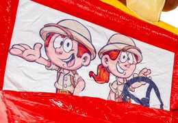 Castillo inflable en el tema Safari Gorilla con ilustración, ordena en línea