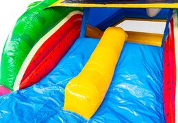 Compra el tobogán azul, amarillo, rojo y verde del Castillo Hinchable Combo Doble Slide en JB