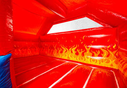 Castillo hinchable cubierto Slide Combo Dubbelslide con tema de bombero disponible para comprar en línea en JB