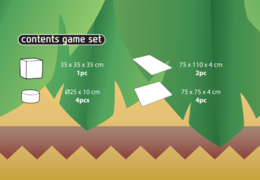 Contenido del set de juego Softplay en tema de Jungla - Dinosaurio para comprar en JB