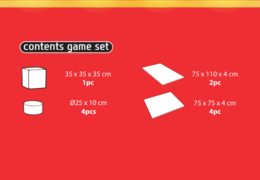 Contenido del set de juego Softplay en tema de montaña rusa para comprar en JB