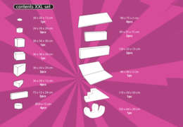 Ordena el contenido del set Softplay XXL en tema de Cómics de JB Inflatables en Meppel