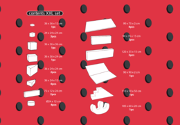 Ordena el contenido del set Softplay XXL en tema de Flamenco - Hawái de JB Inflatables en Meppel