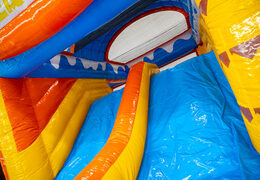 Compra el tobogán azul amarillo naranja del castillo hinchable Multiplay double-slide en JB