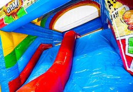 Compra el tobogán azul rojo del castillo hinchable Multiplay dubbelslide en JB