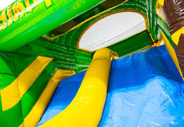 Compra el tobogán azul verde amarillo del castillo inflable Multiplay Dubbelslide en JB