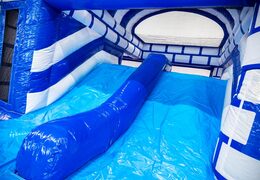 Compra el tobogán azul y blanco del castillo hinchable Multiplay dubbelslide en JB