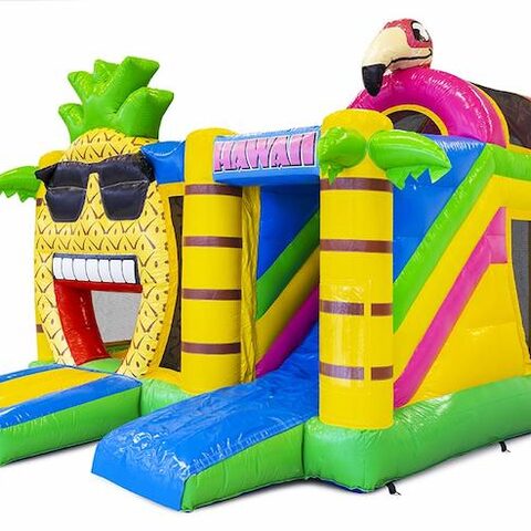Comprar castillo hinchable con tobogán temático de Hawái para niños