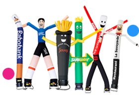 Solicite skytubes y skydancers personalizados como atractivos para su empresa o eventos