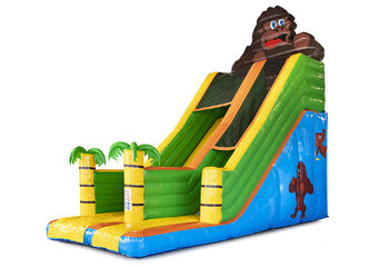 Compre Gorilla Slide Super con los colores alegres, los objetos en 3D y la bonita impresión en las paredes laterales. Ordene toboganes inflables ahora en línea en JB Hinchables España