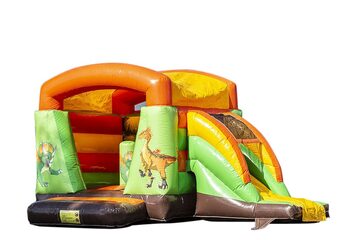 Compra un pequeño castillo hinchable  interior multifuncional con tema dinosaurios para niños. Compra castillos hinchables en línea en JB Hinchables España