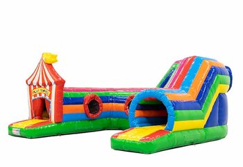 Compre el túnel de arrastre del castillo hinchable divertido del juego interior inflable en el tema del circo para los niños. Ordene castillos hinchables en línea en JB Hinchables España