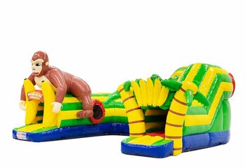 Compre castillo hinchable inflable de juego divertido túnel de rastreo con tema de gorila para niños. Ordene castillos inflables en línea en JB Hinchables España