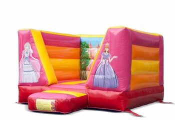 Ordena un pequeño castillo hinchable abierto con tema de princesa para niños. Compra castillos hinchables en línea en JB Hinchables España