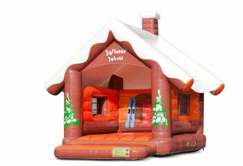 Ordene el castillo hinchable Skihut winterworld estándar con una chimenea 3D en la parte superior para niños. Compre castillos hinchables inflables en línea en JB Hinchables España