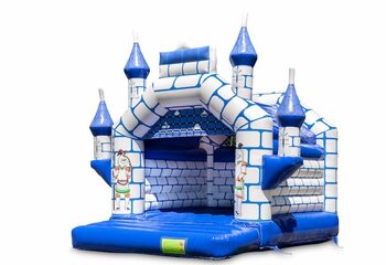 Compre castillos hinchables estándar de castillo azul con un tema de caballero para niños. Ordene castillos hinchables en línea en JB Hinchables España